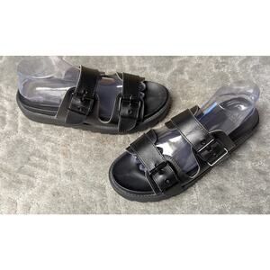 Madden NYC Black Chunky Sandals WOMENS 10 Lug Platform Strappy Vegan 90s Y2K